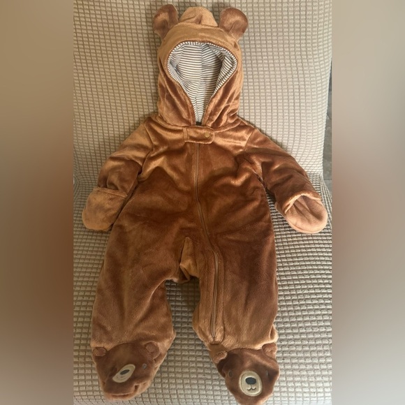 Carters Teddy Bear Hooded Onesie - Picture 1 of 4
